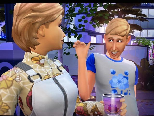 Geoffrey Landgraab Sims 4 flirts with at the Romance Festival from Sims 4 City Living