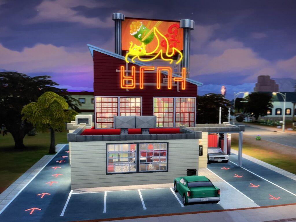 Red' Hot Cafe with Playground on The Sims 4 Gallery