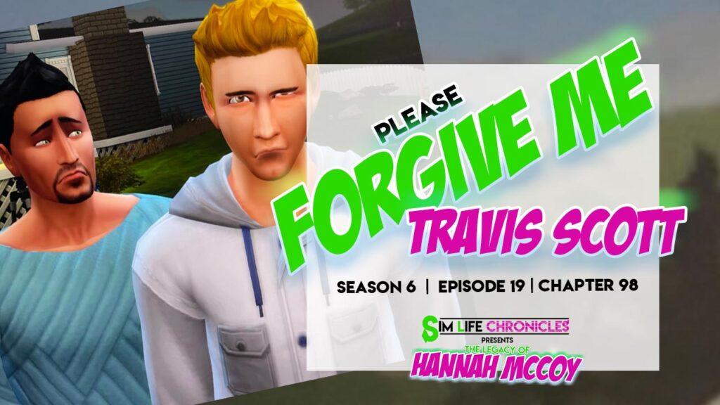 Don Lothario seeks forgiveness from Travis Scott in The Sims 4 Story.