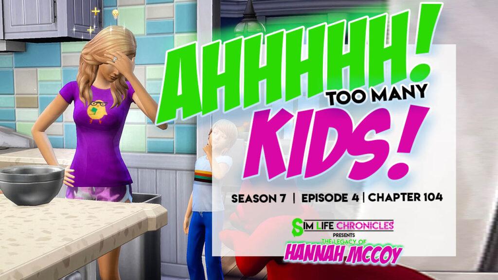 Hannah must give Caiden his punishment in The Sims 4 after he's caught sneaking out.