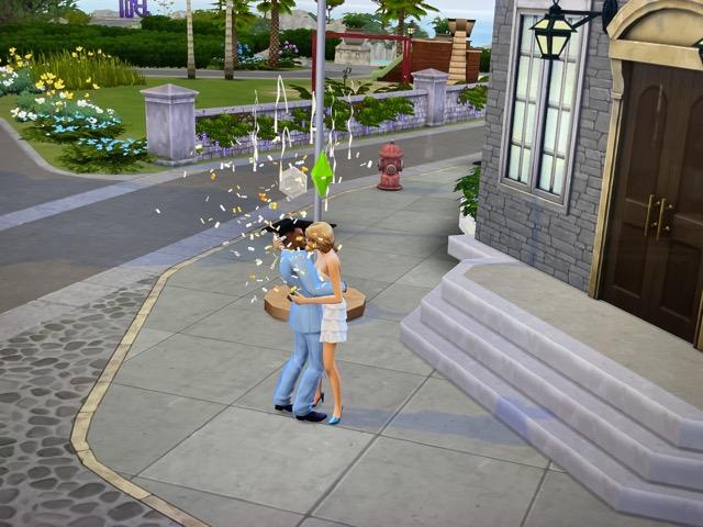 Hannah McCoy and Marcus Flex get married at city hall in Taratosa Sims 4