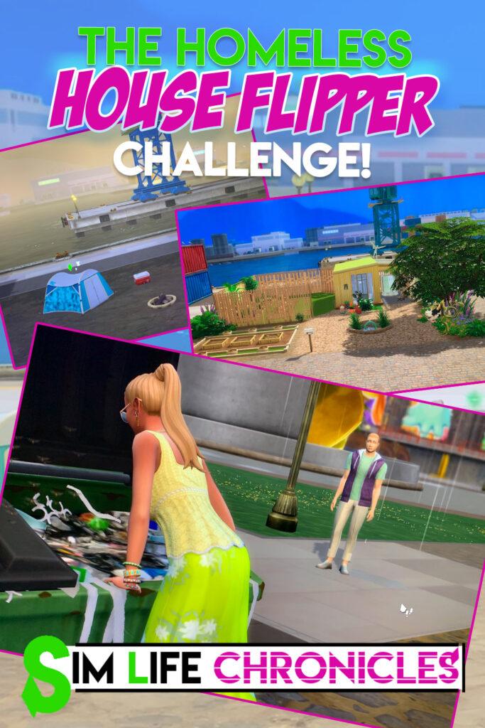 A twist on Homeless Sims 4 Challenge, combine the rags-to-riches challenge with the house flipping challenge and build a better, eco friendly world!