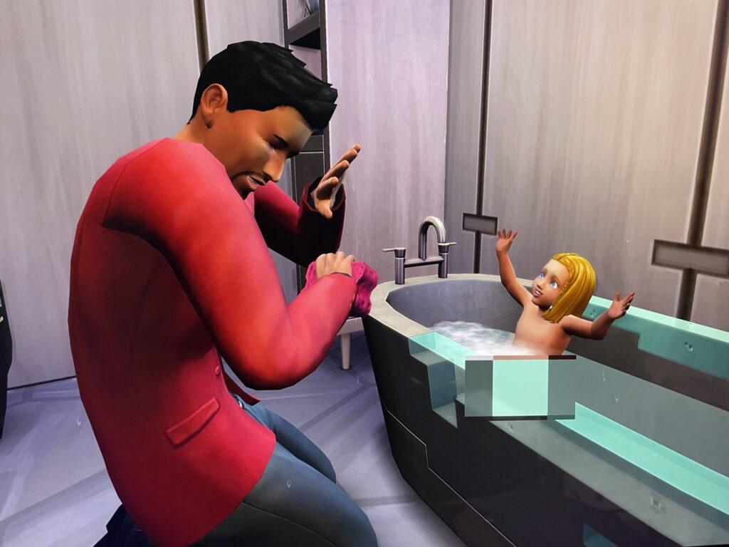 Don Lothario as a single father in The Sims 4