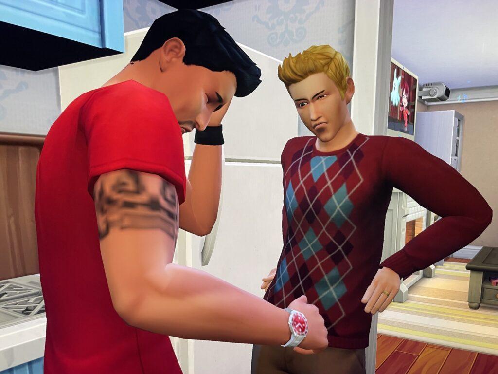 Travis Scott wins his fight with Don Lothario in The Sims 4