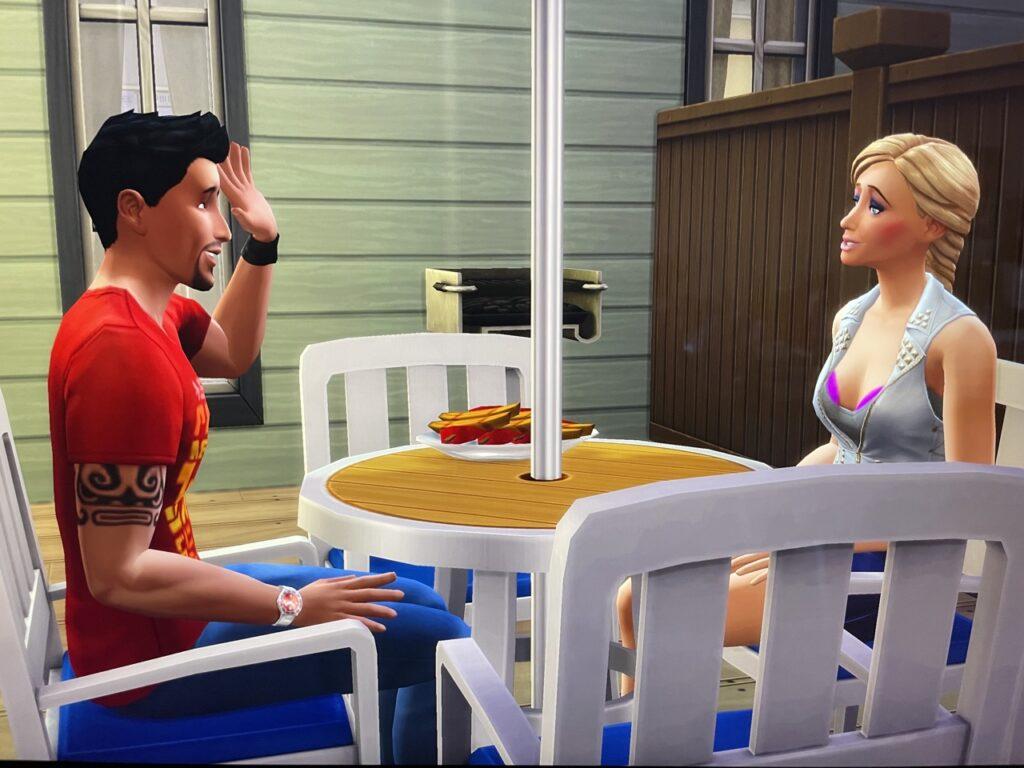 Don Lothario flirts with Summer Holiday in The Sims 4