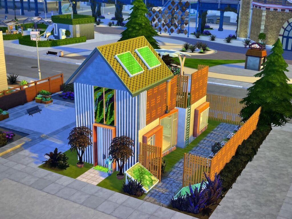 Homeless to House Flipper Sims 4 Challenge with a tiny home.