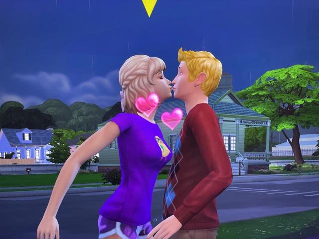 Travis Scott and Hannah McCoy first kiss Sims 4