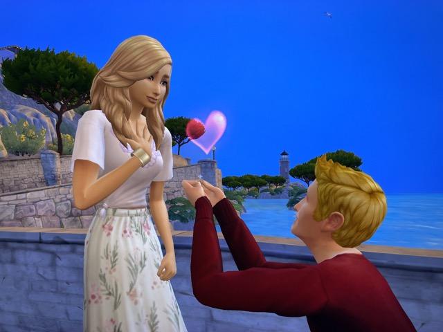 Travis Scott proposes to Hannah McCoy Sims 4
