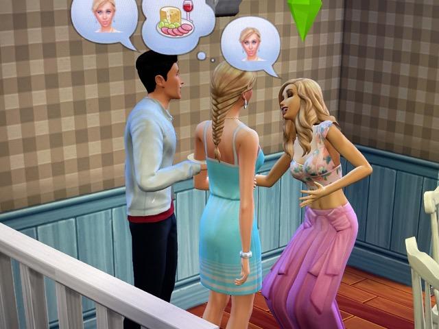 Hannah tries to play matchmaker between J Huntington III and Summer Holiday in The Sims 4