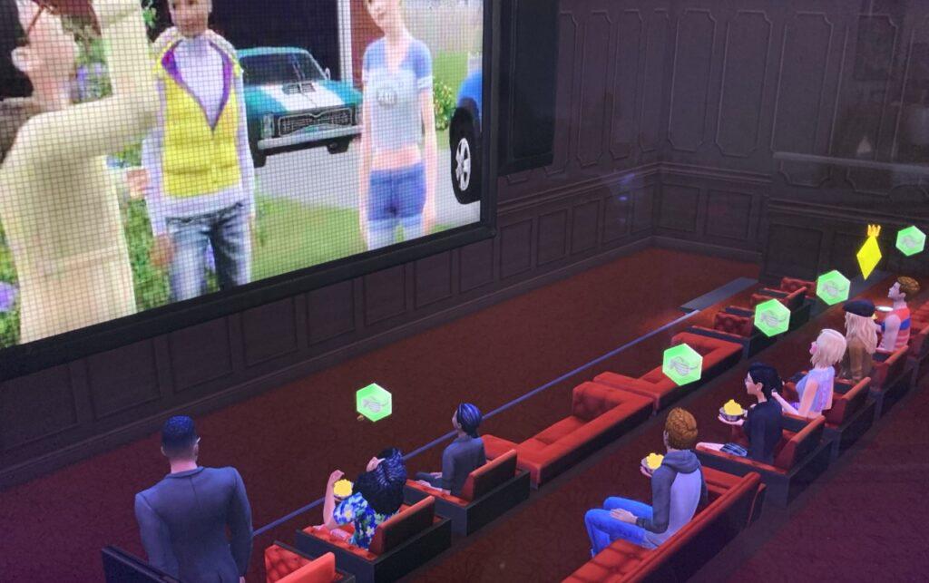 Create a movie theater in Sims 4 using Get Together clubs