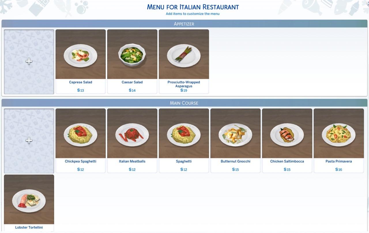 42 Delicious Cuisines for The Sims 4 Dine Out → Sim Life Chronicles